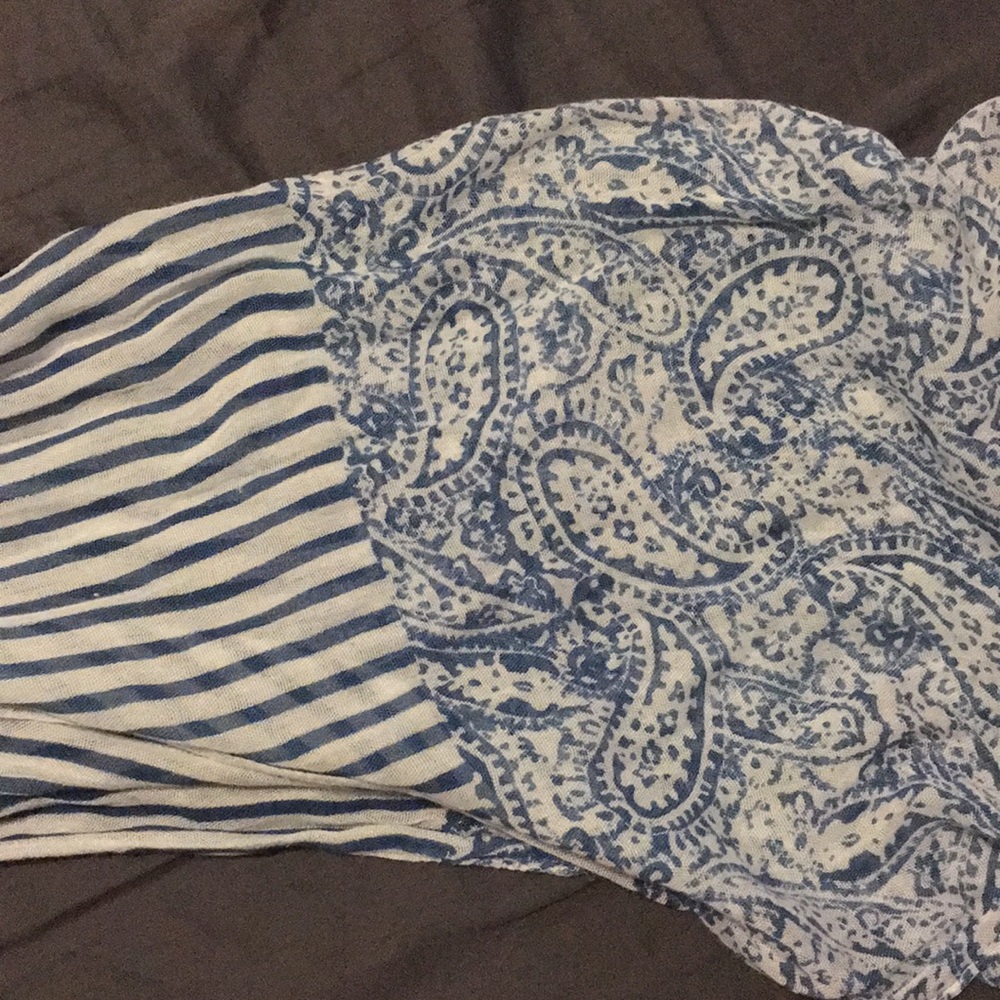 Light blue paisley scarf/wrap